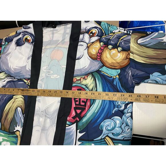 Shein XL Cartoon Panda And Chinese Letter Pattern Women's Creative Loose Kimono - Picture 7 of 11